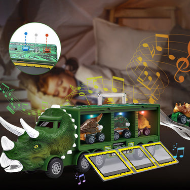 Camión Dinosaurio Musical | Precioso Transportador de Dinosaurios Juguete - Estimula el juego creativo y las habilidades motoras